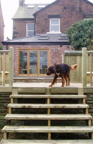 Garden Decking with Water Feature